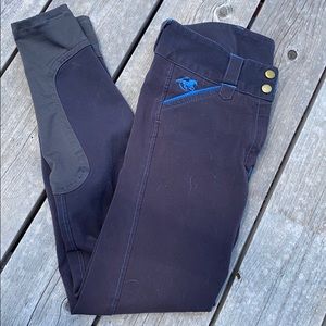 Dark grey knee patch piper breeches